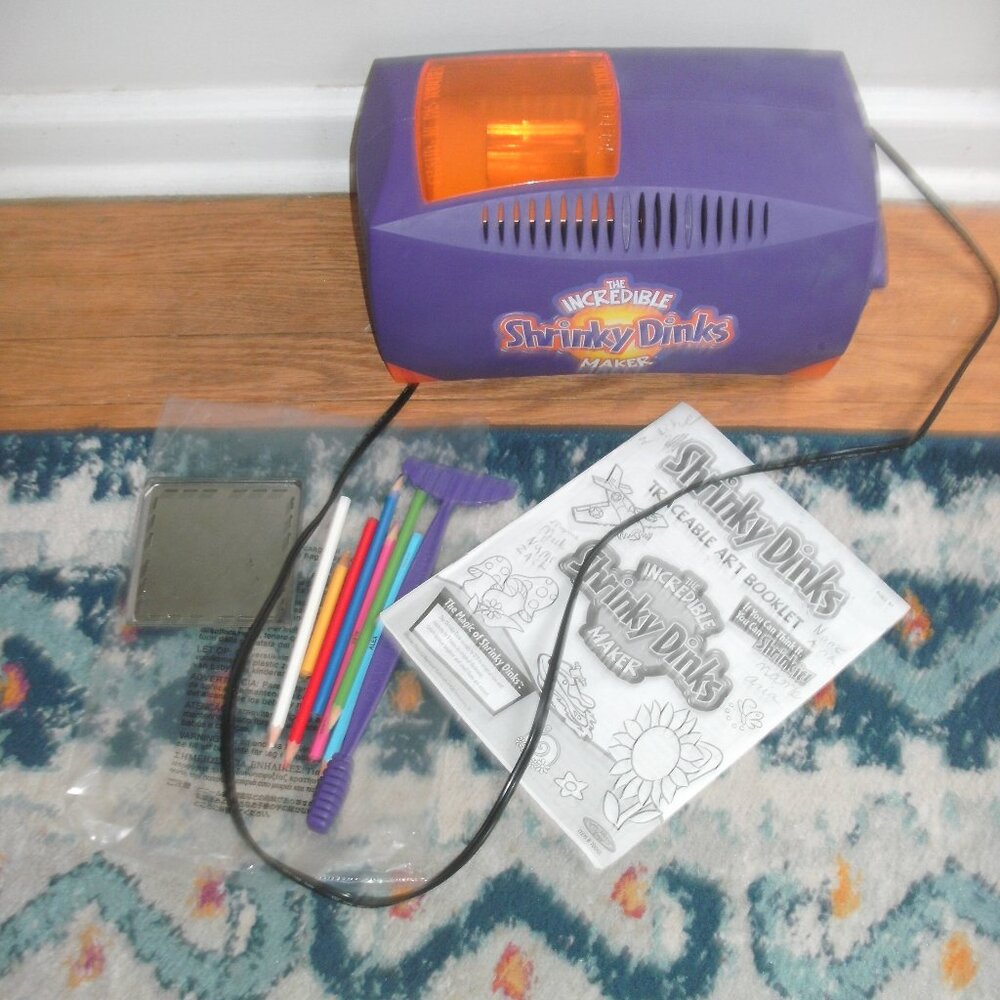 2001 Incredible Shrinky Dinks Maker Spin Masters Toy + Box Instructions & More